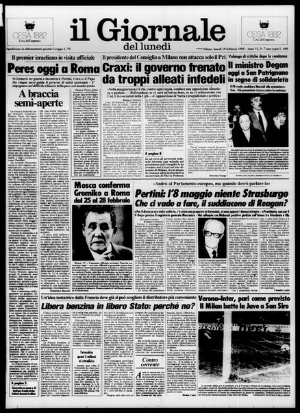 Il giornale del lunedi